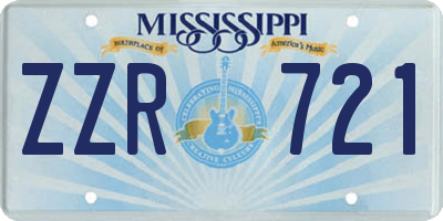MS license plate ZZR721