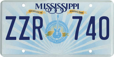 MS license plate ZZR740
