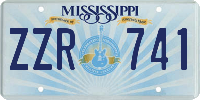 MS license plate ZZR741