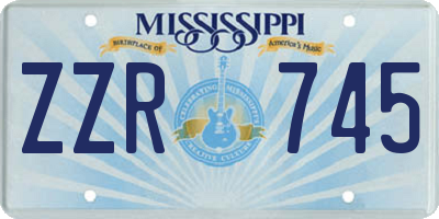 MS license plate ZZR745