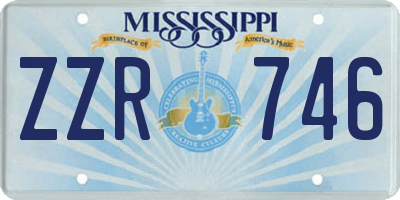 MS license plate ZZR746