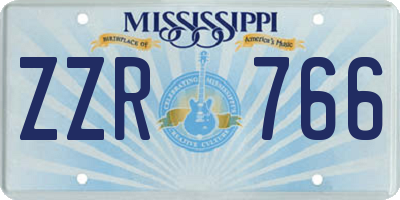 MS license plate ZZR766
