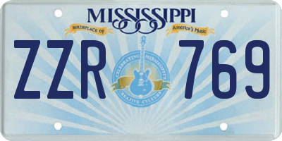 MS license plate ZZR769