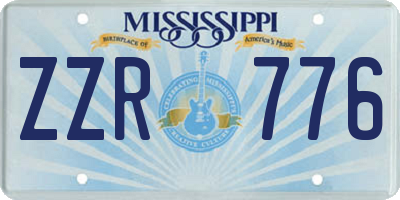 MS license plate ZZR776