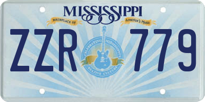 MS license plate ZZR779