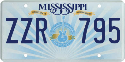 MS license plate ZZR795
