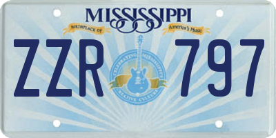 MS license plate ZZR797