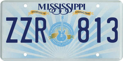 MS license plate ZZR813