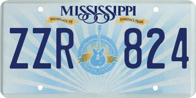 MS license plate ZZR824