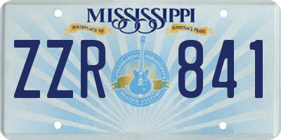 MS license plate ZZR841