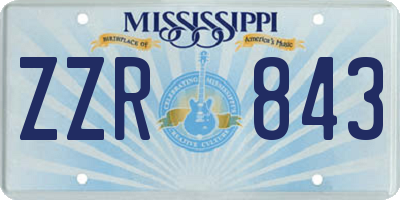 MS license plate ZZR843