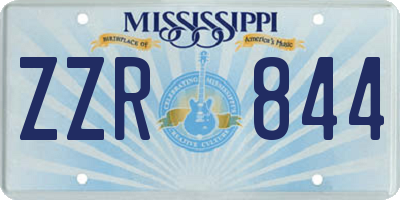 MS license plate ZZR844