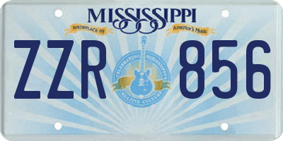 MS license plate ZZR856
