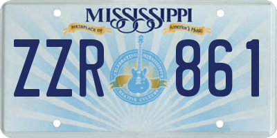 MS license plate ZZR861