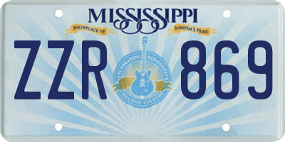 MS license plate ZZR869