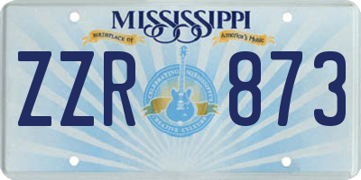 MS license plate ZZR873