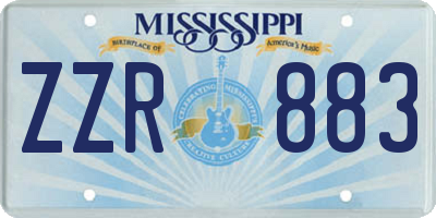 MS license plate ZZR883