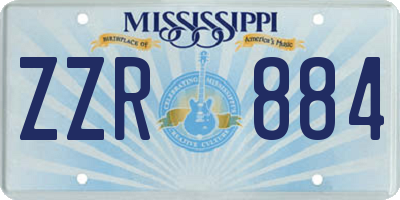 MS license plate ZZR884