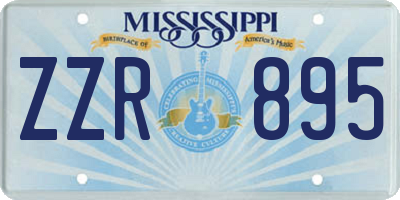 MS license plate ZZR895
