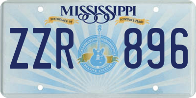 MS license plate ZZR896