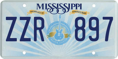 MS license plate ZZR897