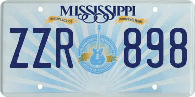 MS license plate ZZR898