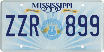 MS license plate ZZR899
