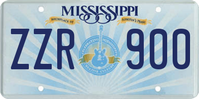 MS license plate ZZR900