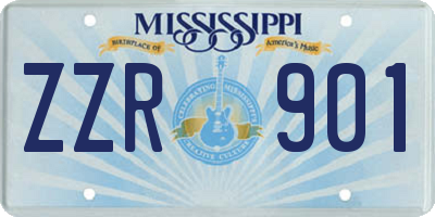 MS license plate ZZR901