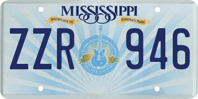 MS license plate ZZR946