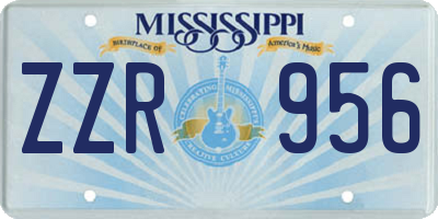 MS license plate ZZR956