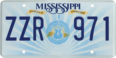 MS license plate ZZR971
