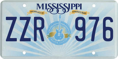 MS license plate ZZR976