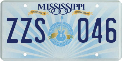 MS license plate ZZS046