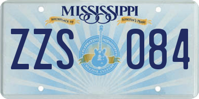 MS license plate ZZS084