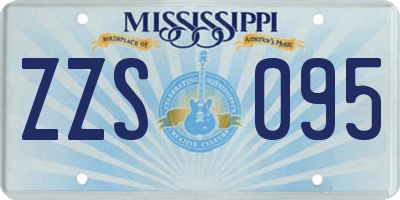 MS license plate ZZS095