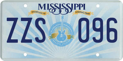 MS license plate ZZS096