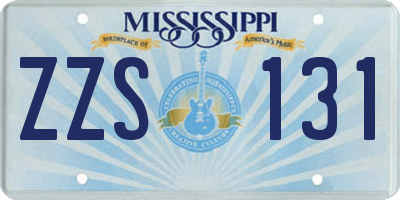 MS license plate ZZS131