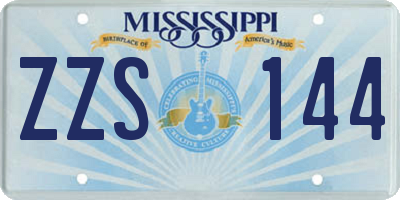 MS license plate ZZS144