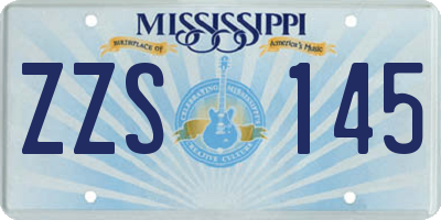 MS license plate ZZS145