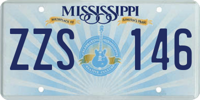 MS license plate ZZS146