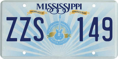 MS license plate ZZS149