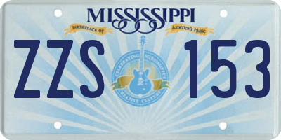 MS license plate ZZS153