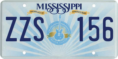 MS license plate ZZS156