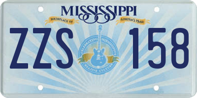 MS license plate ZZS158