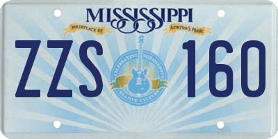 MS license plate ZZS160