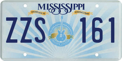 MS license plate ZZS161