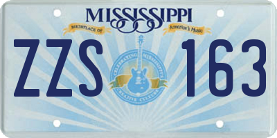 MS license plate ZZS163