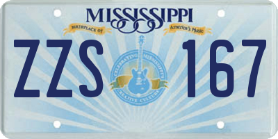 MS license plate ZZS167