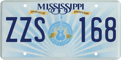 MS license plate ZZS168